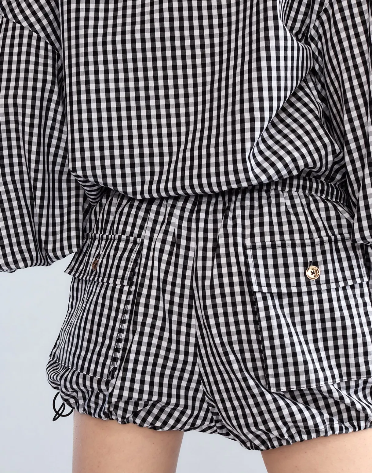 Geneva Gingham Cargo Shorts