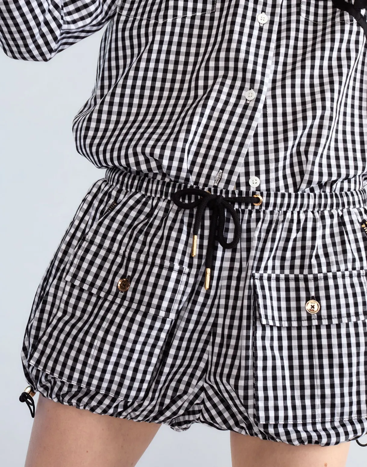 Geneva Gingham Cargo Shorts