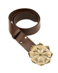Gold Flower Buckle Belt