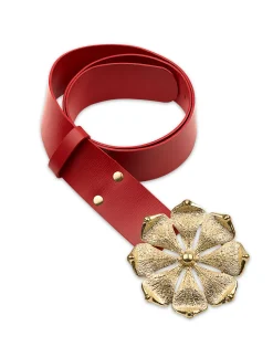 Gold Flower Buckle Belt