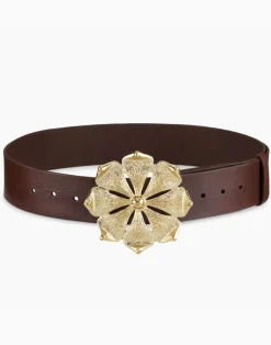 Gold Flower Buckle Belt