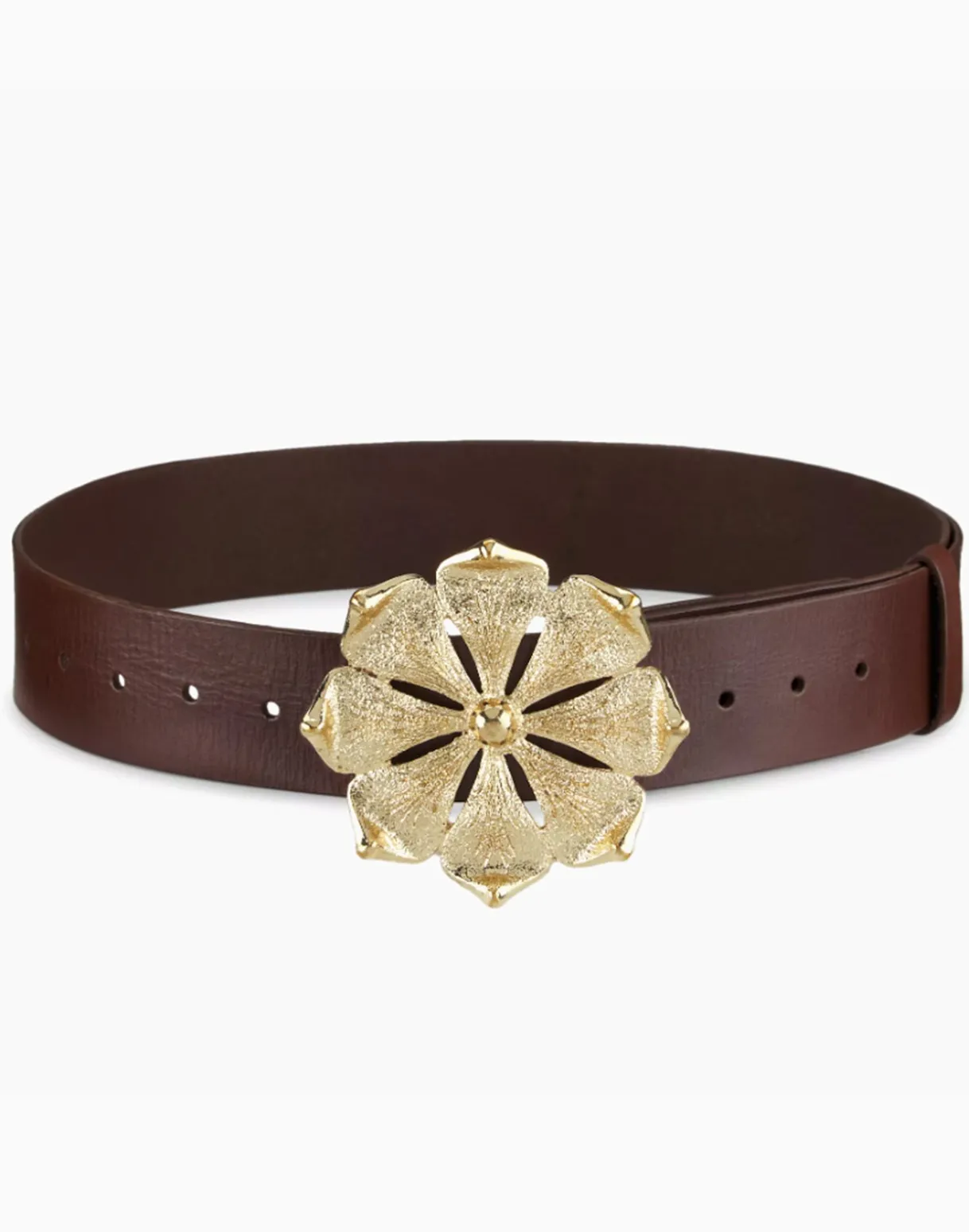 Gold Flower Buckle Belt