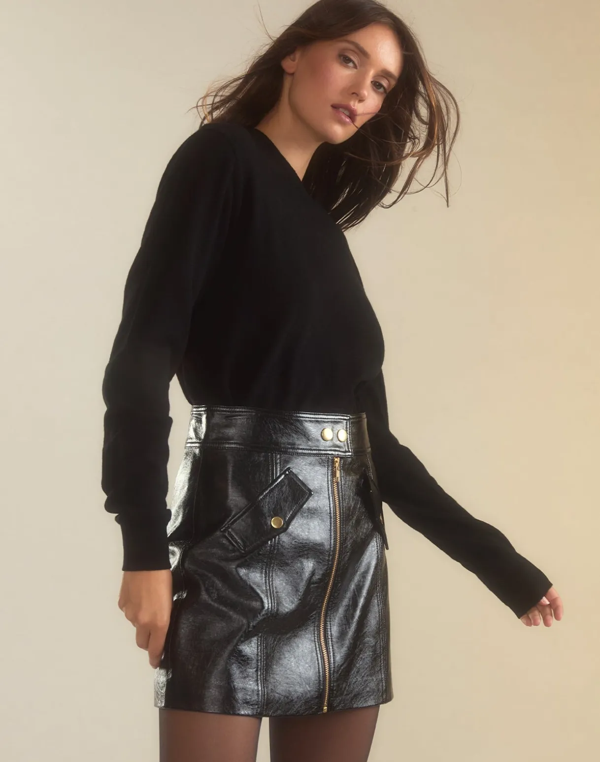 Harper Vegan Leather Skirt