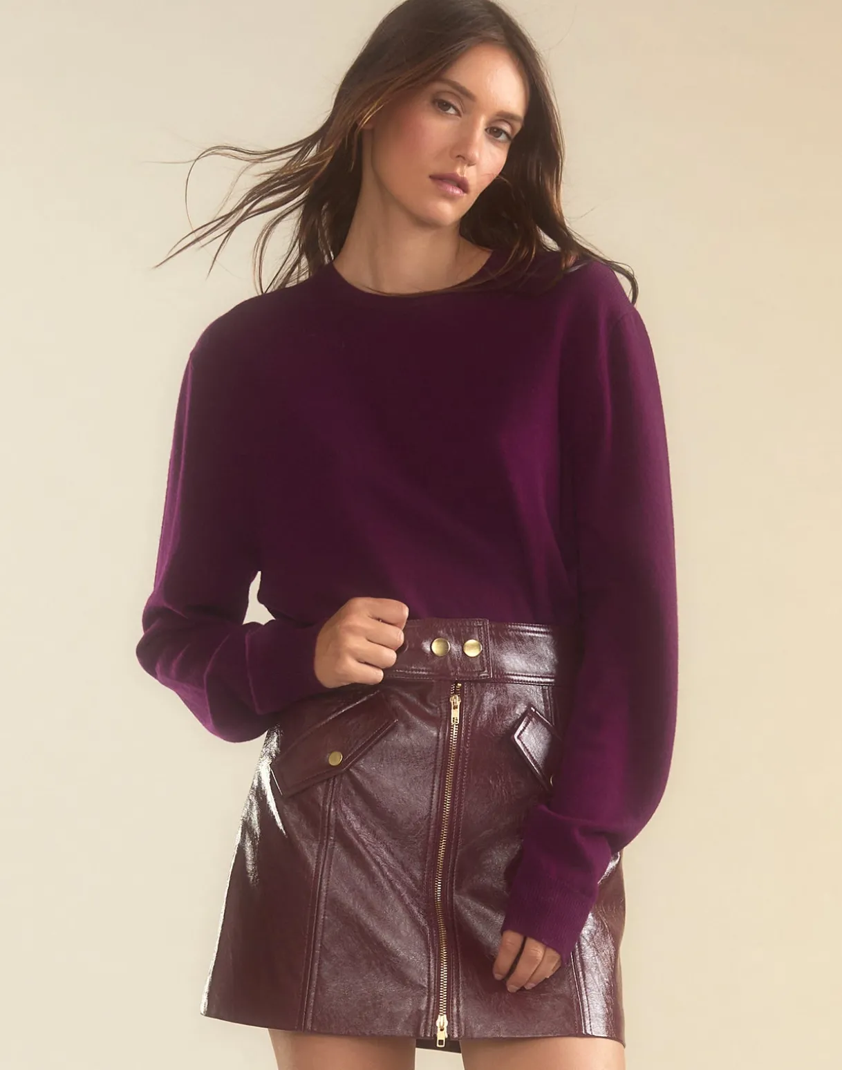 Harper Vegan Leather Skirt