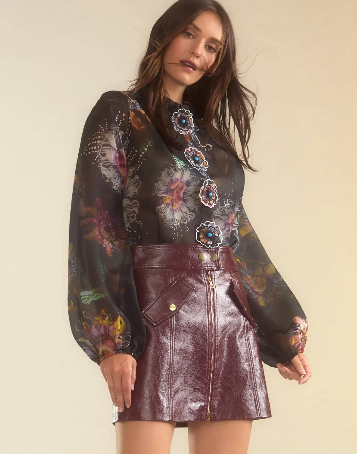 Harper Vegan Leather Skirt