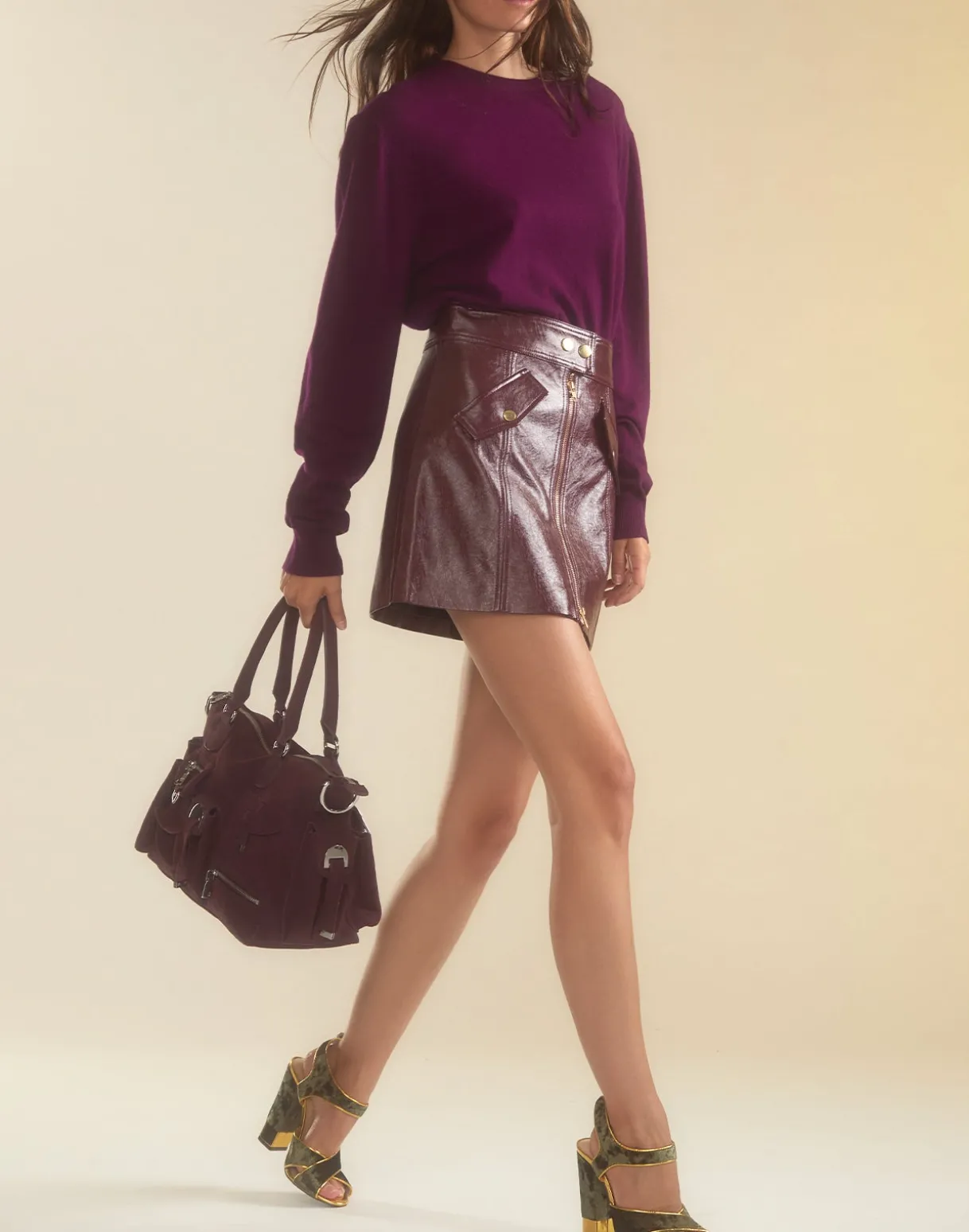 Harper Vegan Leather Skirt