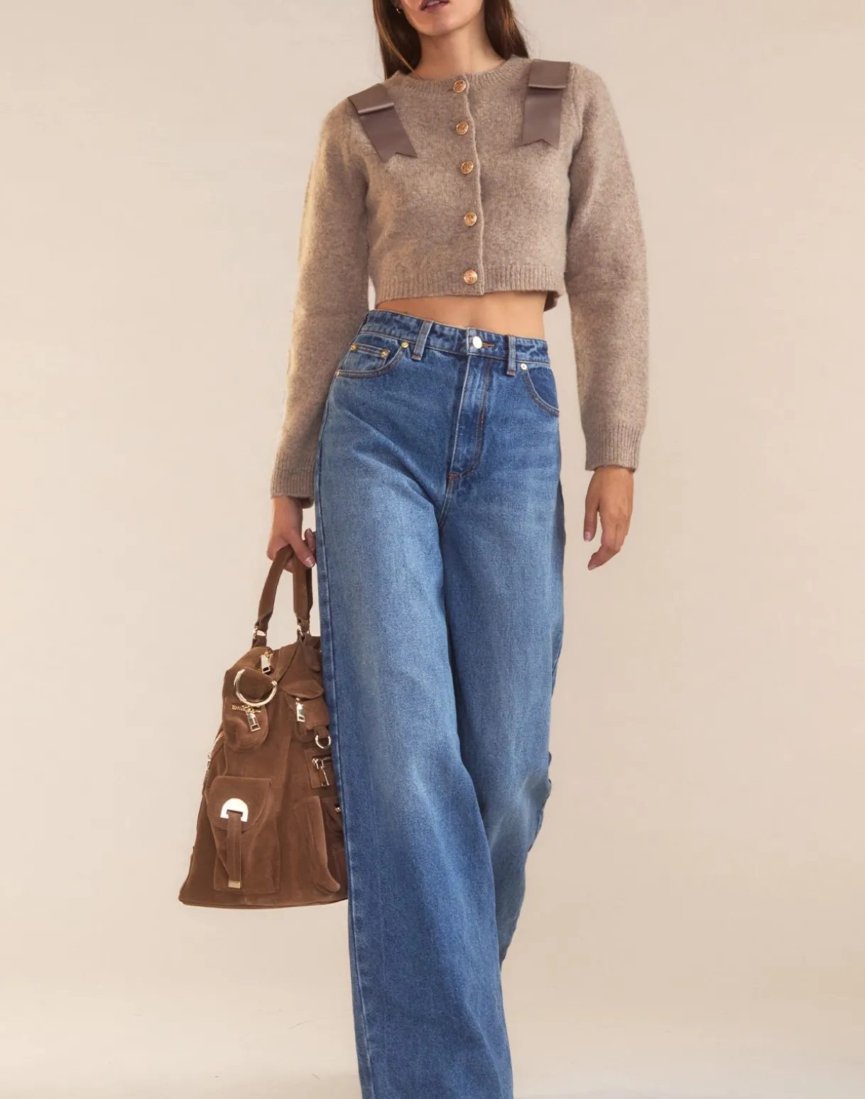 Ivy Cropped Wool Cardigan
