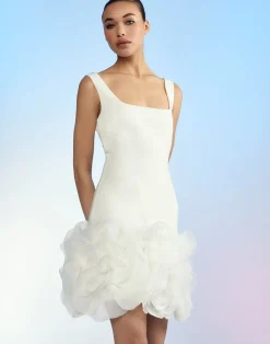 Kourtney Organza Flower Hem Dress
