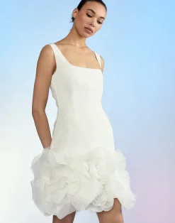 Kourtney Organza Flower Hem Dress