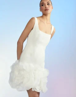 Kourtney Organza Flower Hem Dress