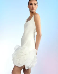 Kourtney Organza Flower Hem Dress