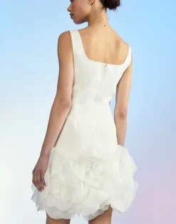 Kourtney Organza Flower Hem Dress