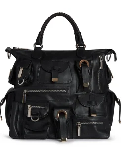 Leather Cargo Pocket Bag