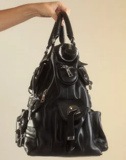 Leather Cargo Pocket Bag
