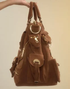 Leather Cargo Pocket Bag