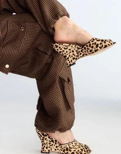 Leopard Pony Hair Wedges