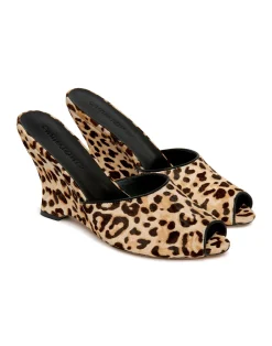 Leopard Pony Hair Wedges