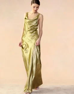 Liquid Gold Lamé Dress