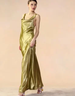 Liquid Gold Lamé Dress