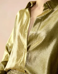 Liquid Gold Lamé Shirt