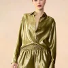 Liquid Gold Lamé Shorts