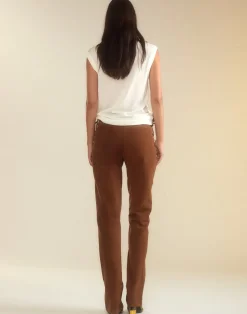 Liv Lace-Up Suede Pants