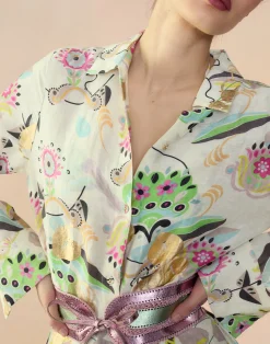 Love Locket Linen Shirt Dress