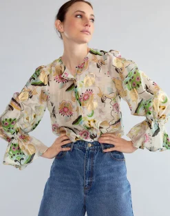 Love Locket Silk Linen Blouse