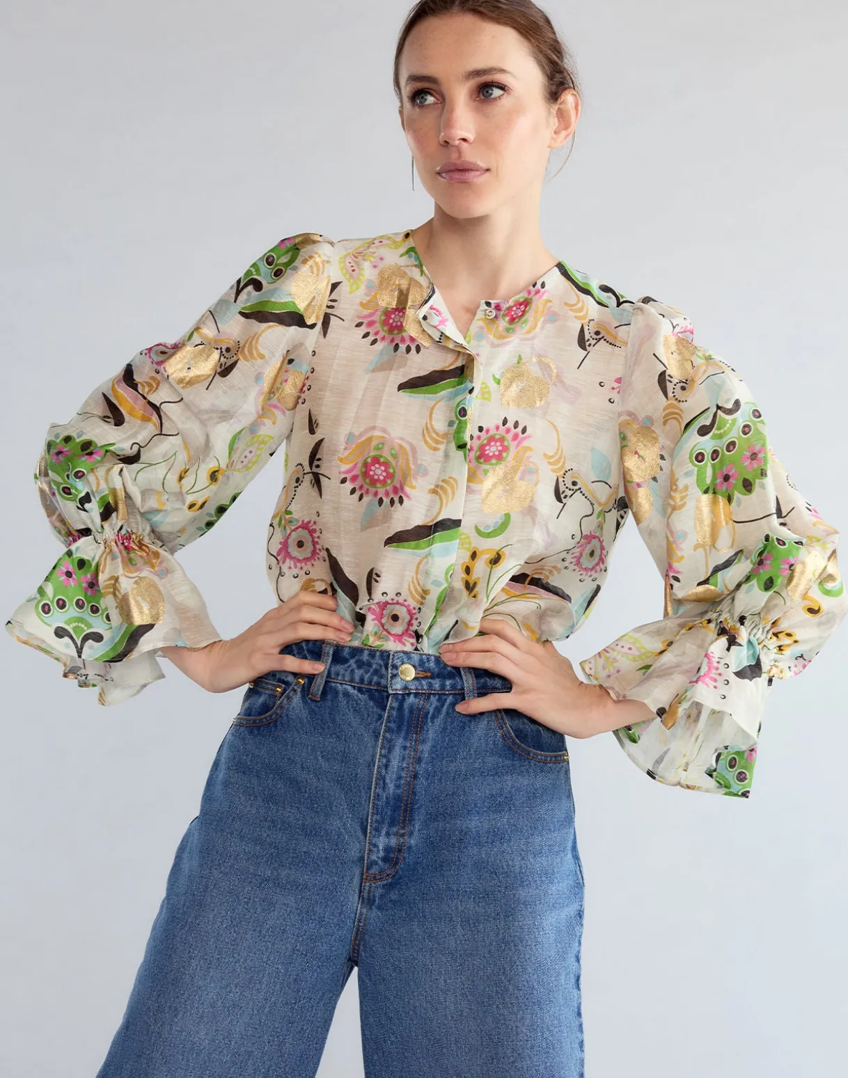 Love Locket Silk Linen Blouse