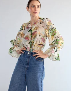 Love Locket Silk Linen Blouse