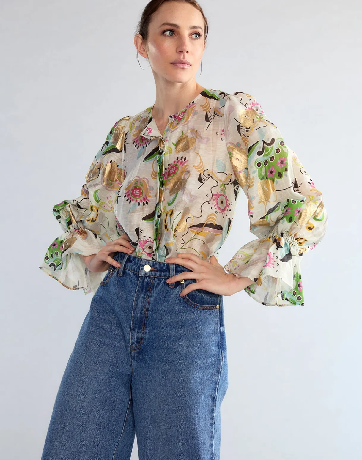 Love Locket Silk Linen Blouse