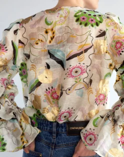 Love Locket Silk Linen Blouse