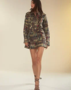 Madrid Madras Tuxedo Dress
