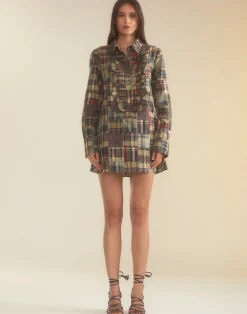 Madrid Madras Tuxedo Dress