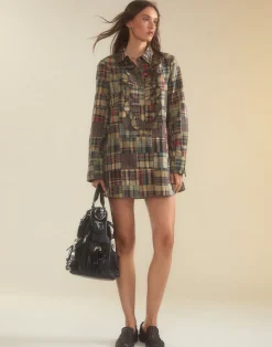 Madrid Madras Tuxedo Dress
