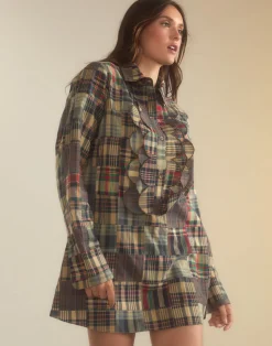 Madrid Madras Tuxedo Dress