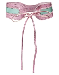 Metallic Vegan Leather Belt