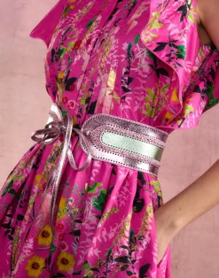 Metallic Vegan Leather Belt