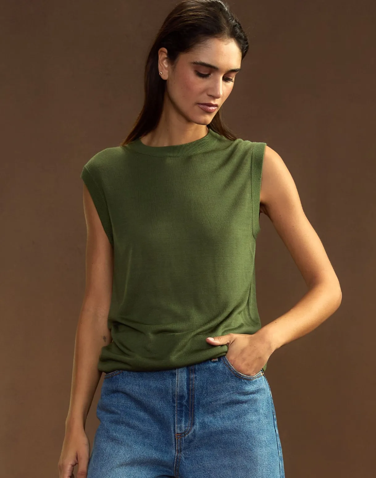 Mica Sleeveless Knit Top