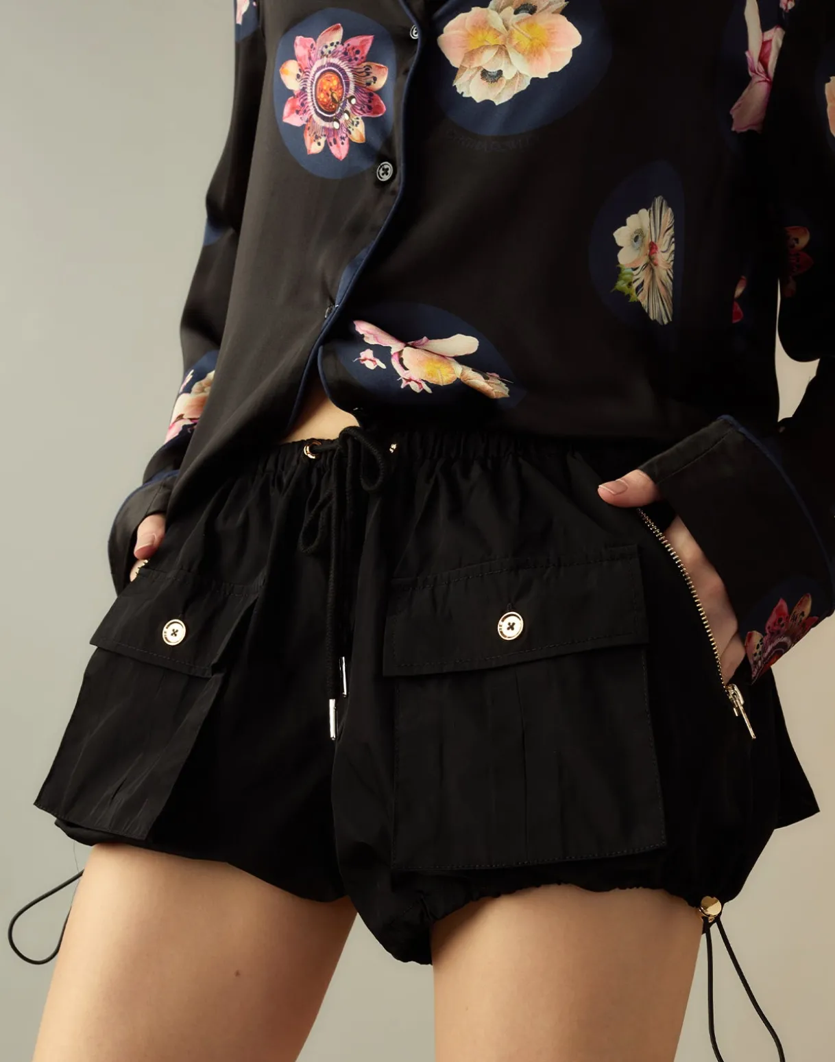 Nylon Cargo Shorts