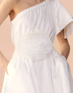 Oversized Organza Flower Tie