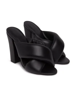 Padded Crossed Mules