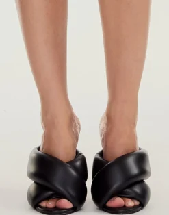Padded Crossed Mules