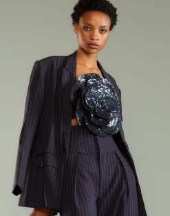 Pinstripe Blazer