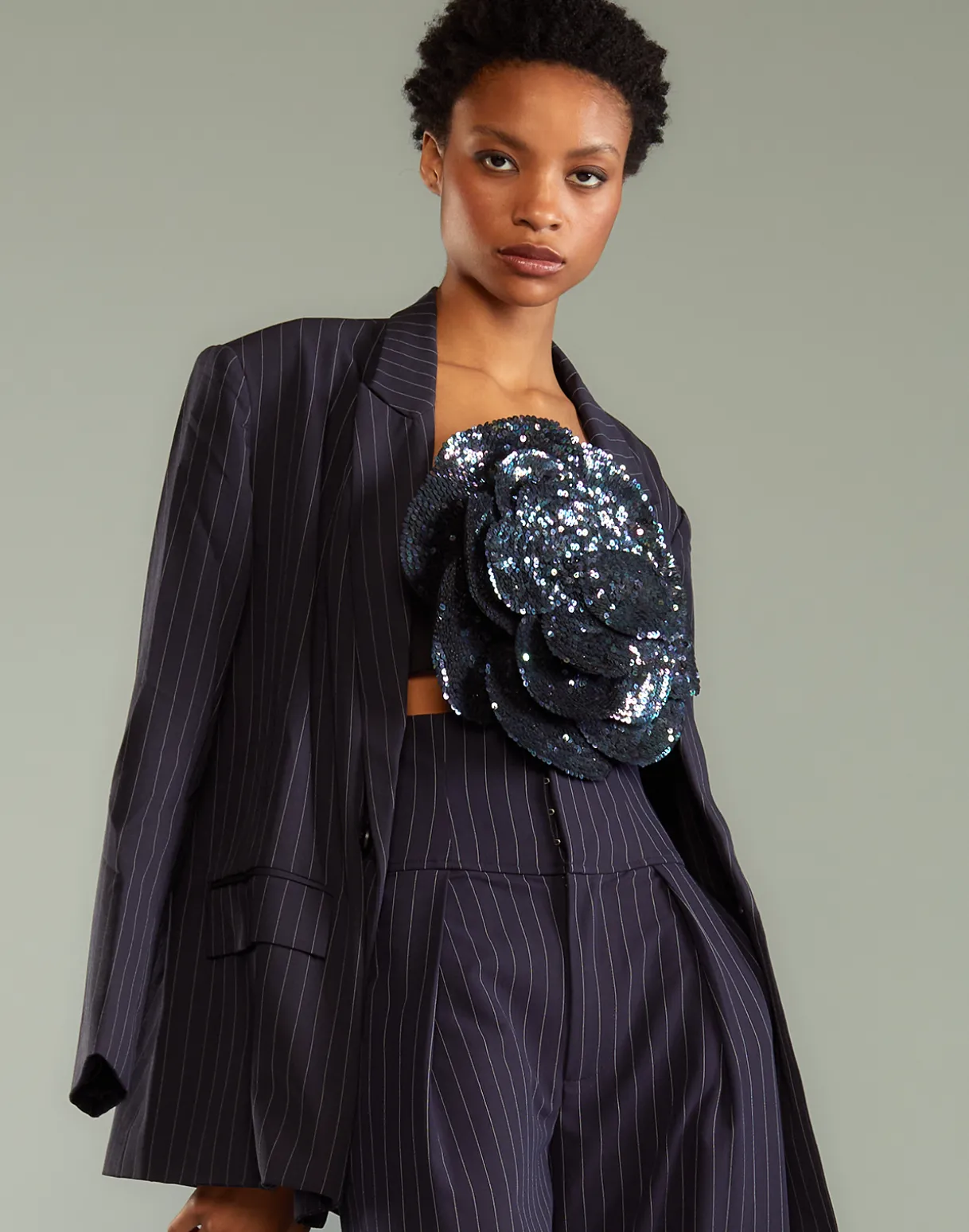 Pinstripe Blazer