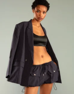 Pinstripe Cargo Bloomer Short