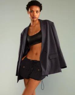 Pinstripe Cargo Bloomer Short