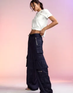 Pinstripe Cargo Pants