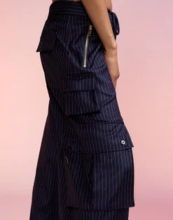 Pinstripe Cargo Pants