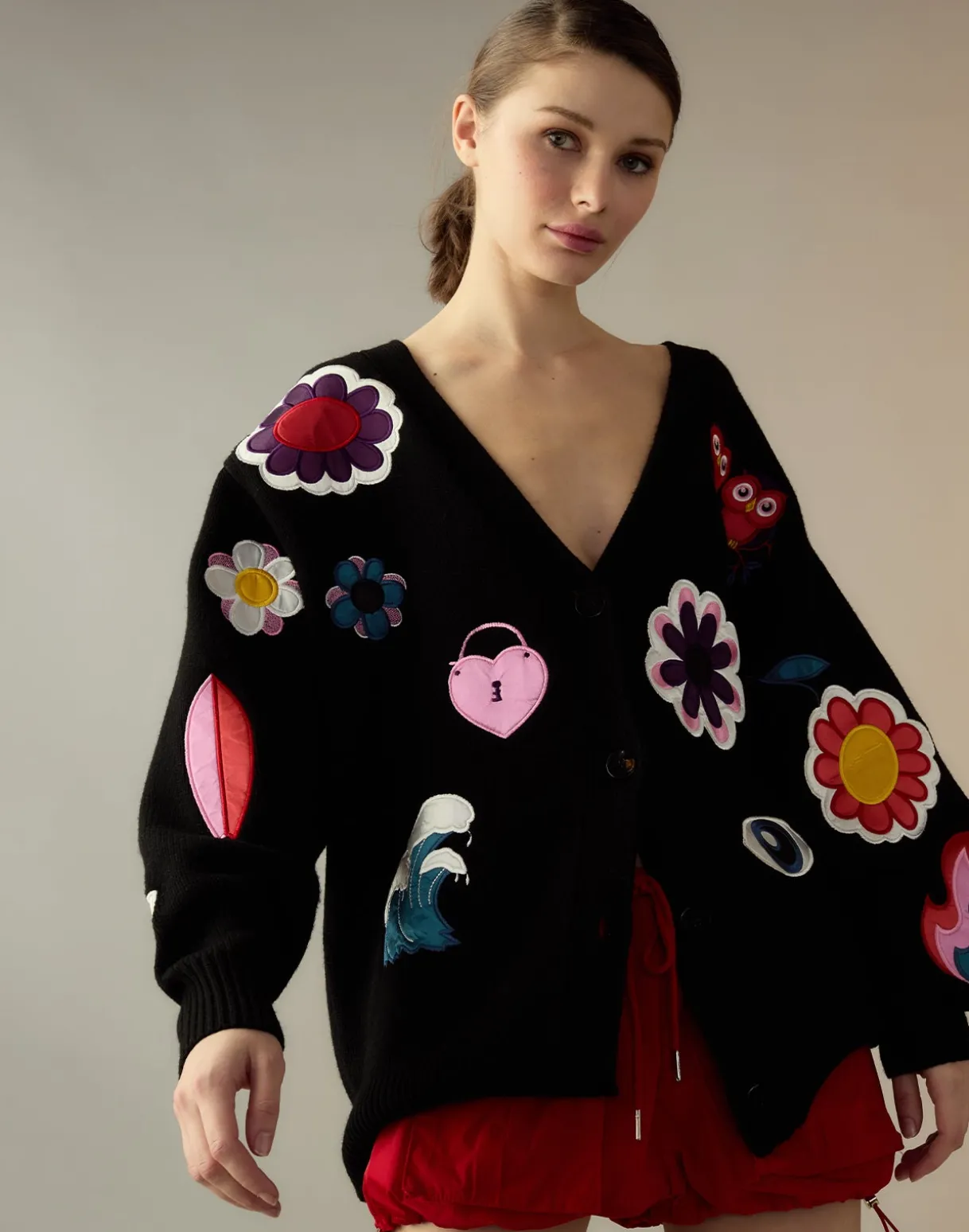 Playful Patchwork Cardigan